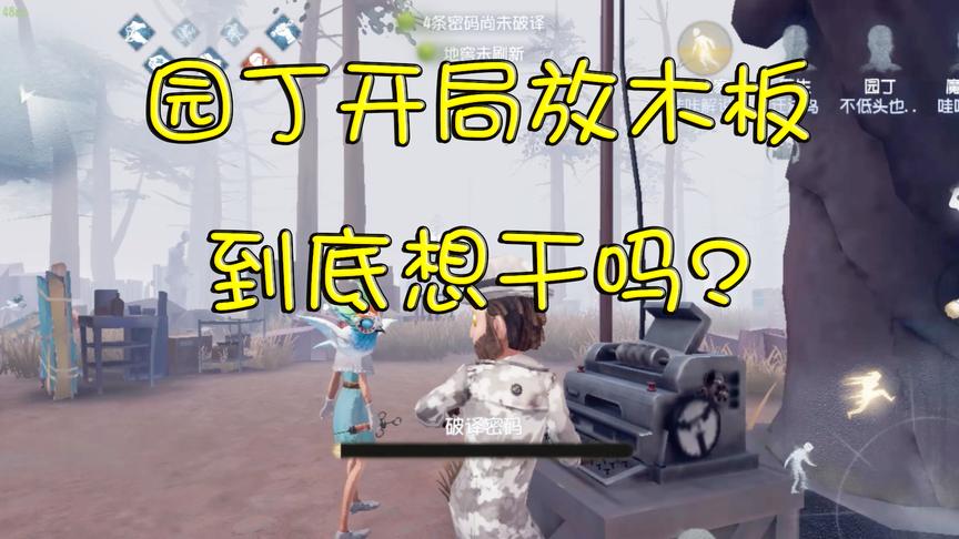 第五人格：园丁开局放木板暴露队友位置？得知原因的我心服口服！