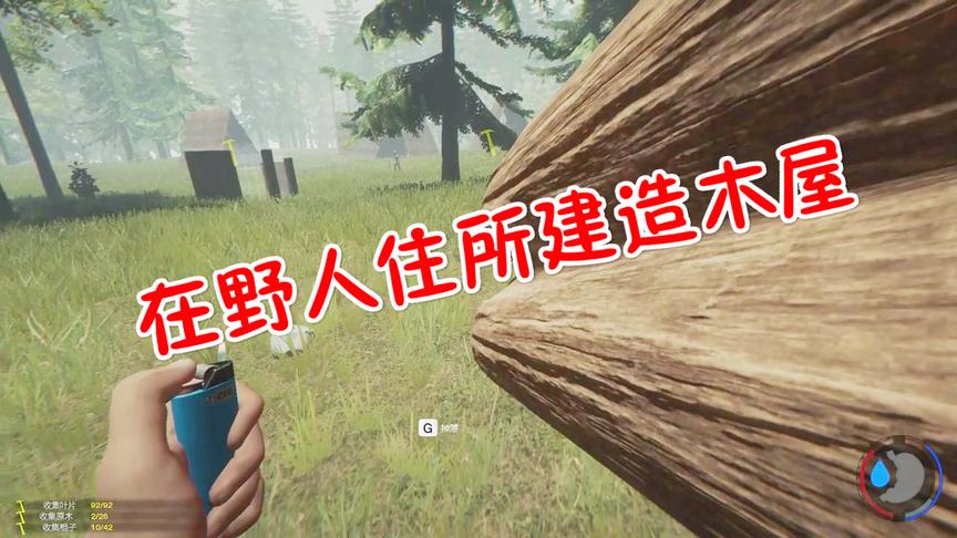 小林解说森林15：作死的在野人周围建造了一所木屋和谐的一起生活