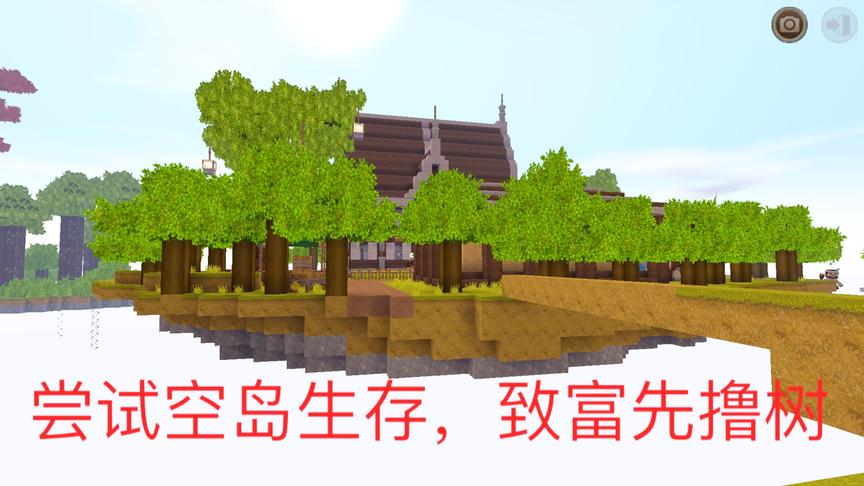 迷你世界乞丐生存01：啥都没有的我像个乞丐，用手撸树发现有装备