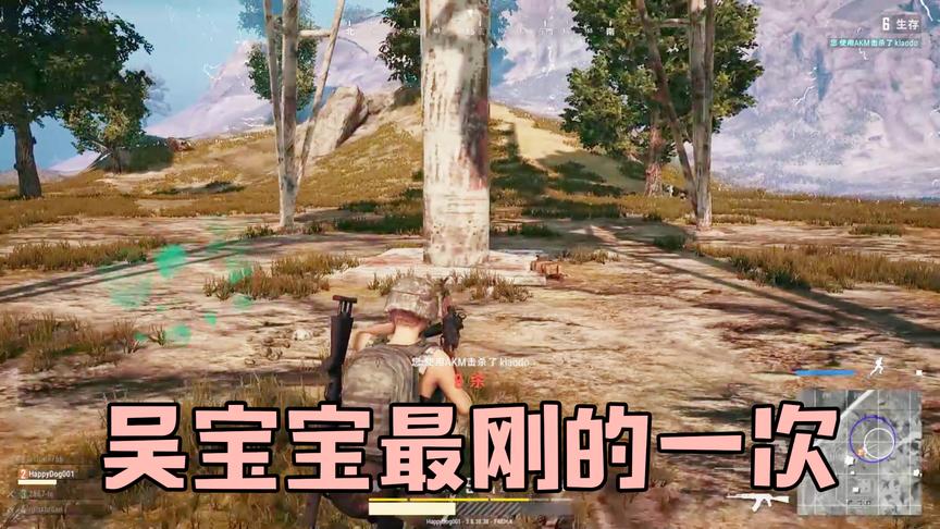 这是吴宝宝玩绝地求生最顽强的一次 他的队友一开始就全被淘汰了