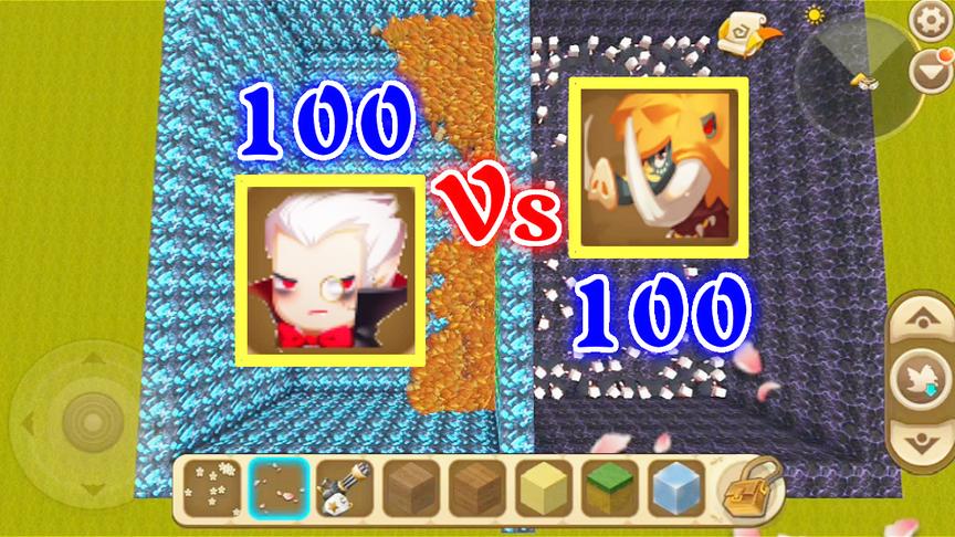迷你世界：100德古拉VS100野人，吸血鬼被揍没了