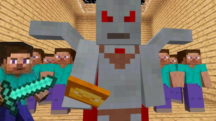 大海解说 我的世界Minecraft 史蒂夫七兄弟战吸血鬼大军