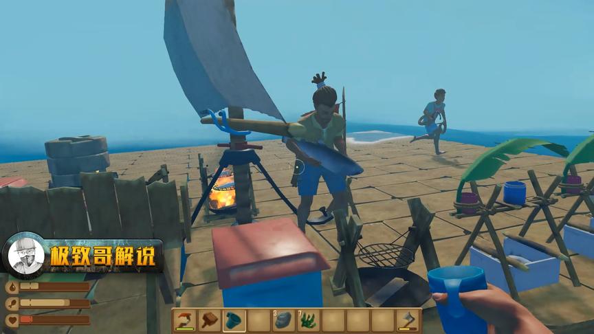 极致哥《RAFT》：本来很欢乐的多人联机游戏，BGM一响我差点哭了