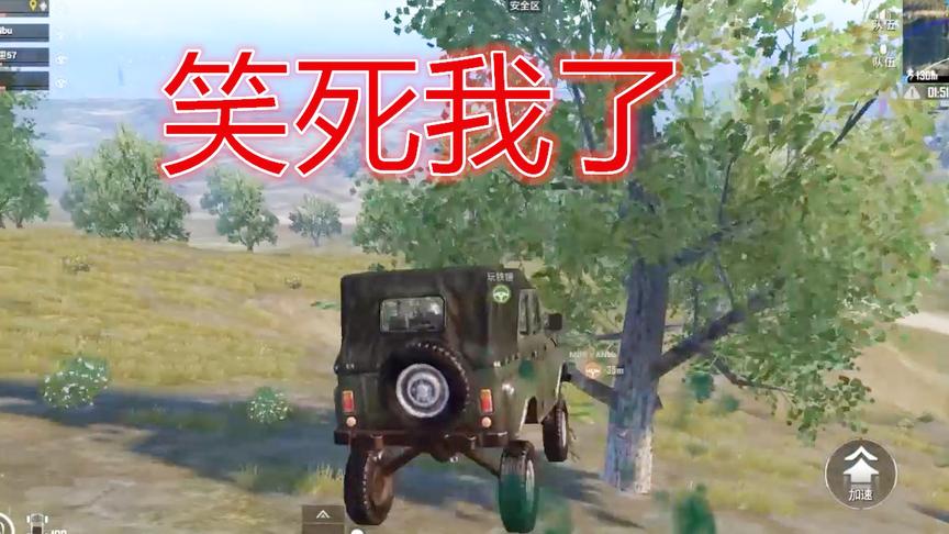 刺激战场：这个小粉想笑死我，这车开的有没有太可爱
