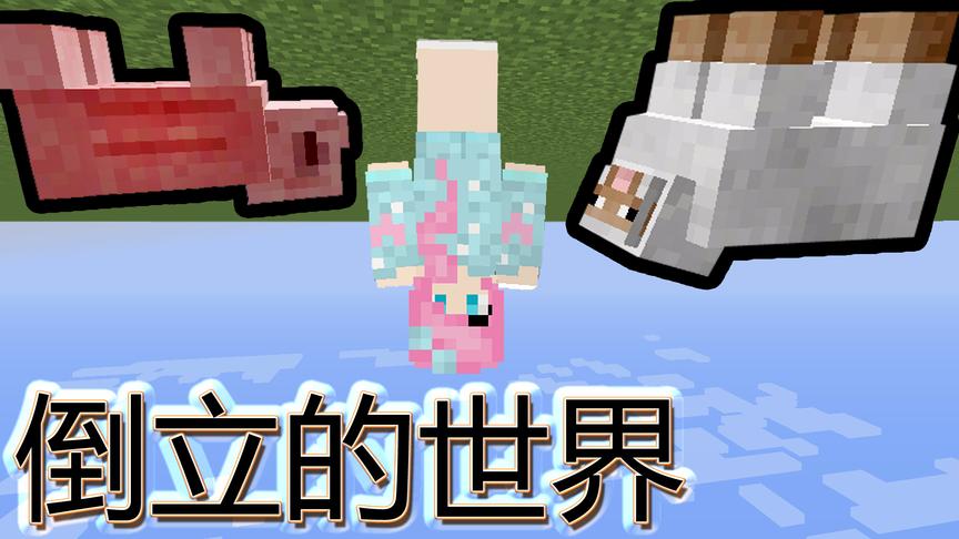 我的世界 倒立的世界 搞笑鸡倒立碰瓷 小橙子姐姐