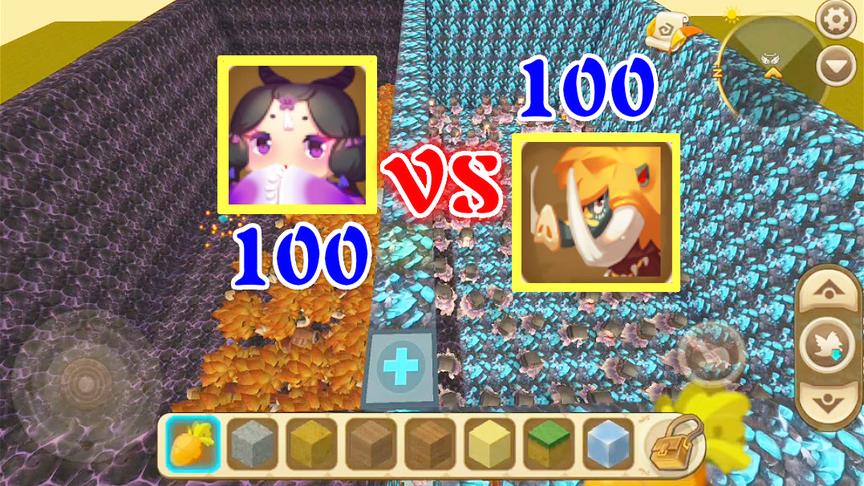 迷你世界：100羽姬大战100野人，没想到羽姬这么强