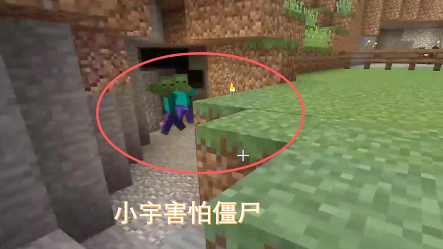 我的世界09：小宇真穷连硬武器都没有，矿洞口看到僵尸扭头就跑