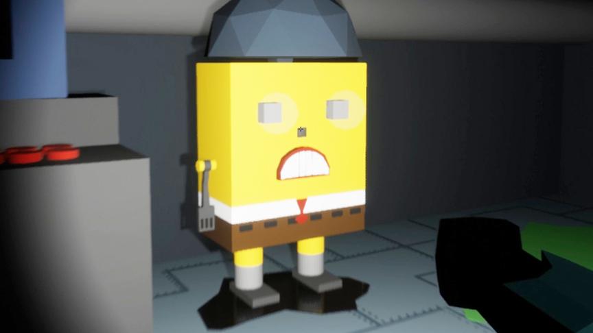 毁童年的海绵宝宝恐怖游戏 章鱼哥被困如何逃生