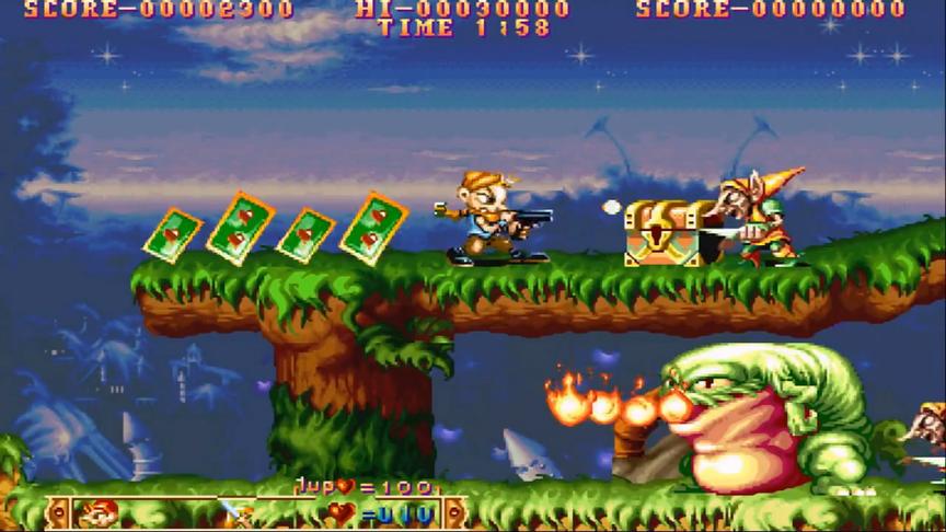 街机《三个奇迹》之陆战篇，当年通关本作才玩空战篇