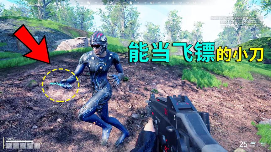 尼内岛绝地求生：这把刀能当飞镖无限使用！拿着喷子估计都不敢惹