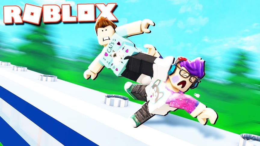 小飞象解说 Roblox娱乐大亨2 超级滑板失控了？建造超级跑酷地图！