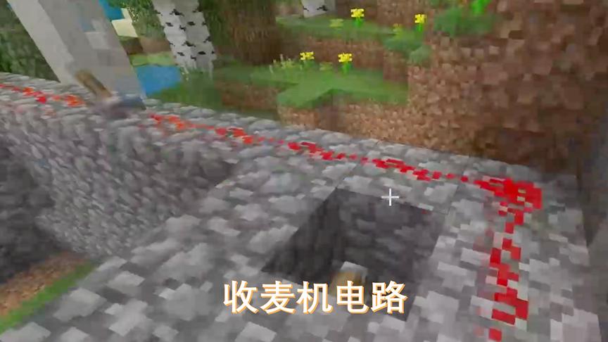 我的世界35：有了这个自动收麦机，以后我收小麦就方便多了