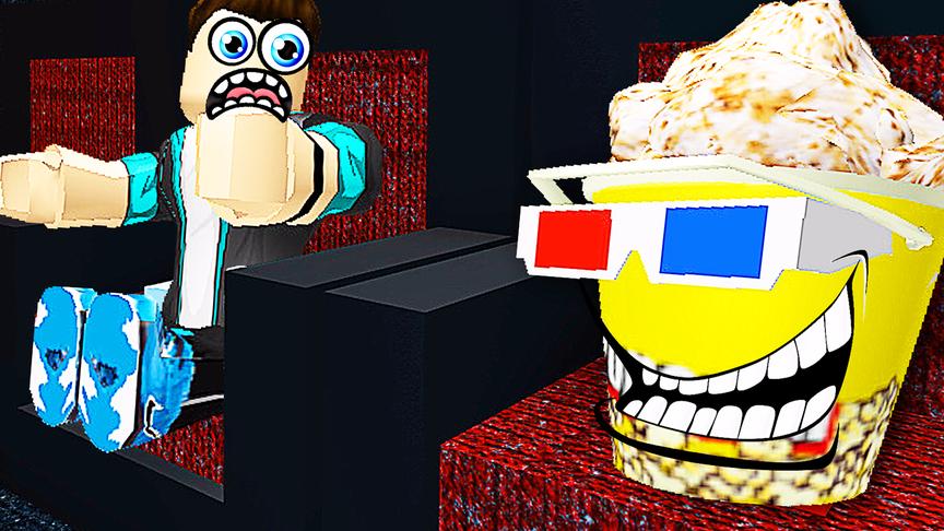 屌德斯&小熙 Roblox躲猫猫模拟器 在电影院变身豪华午餐兄妹！