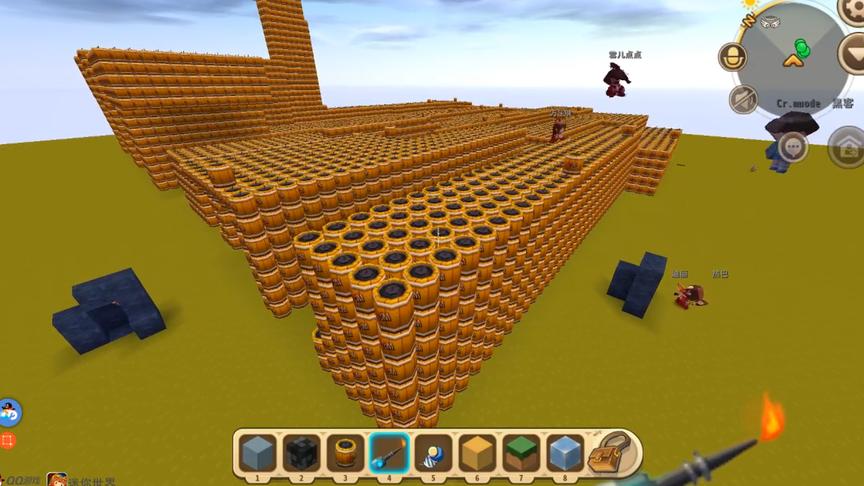 迷你世界《1000万个炸药桶》你说点还是不点？