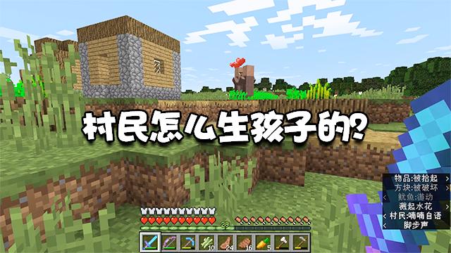 我的世界生存20：好奇宝宝板娘居然想看村民生孩子？场面十分尴尬