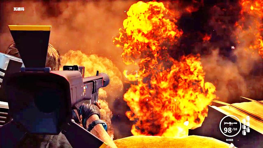 小林解说：生化炮一发将豆腐渣桥梁直接炸塌方