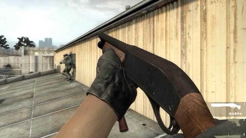 狙击手麦克：CSGO仓库地图，一把短管霰弹枪13连杀，成功吃鸡！