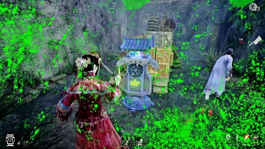 灵魂筹码：鬼绣娘在不同的地方飘来飘去的，小林玩的特别入戏