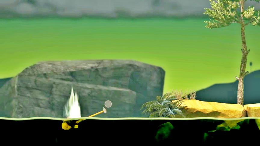 小林解说：带着罐头的身体往水里跳结果会怎样