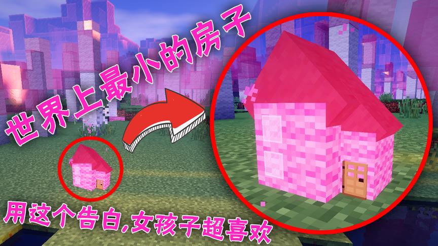 我的世界最小的房子：只有一格大小，女孩超喜欢！小橙子姐姐