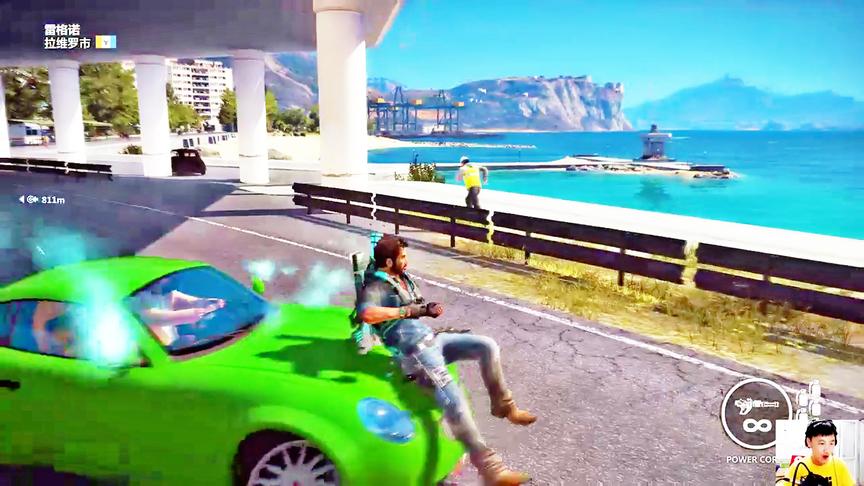 小林解说：脉冲枪的威力足以让汽车失去控制