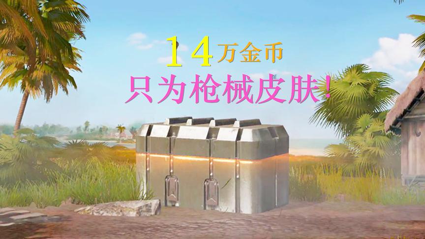 刺激战场：14万金币开箱子，就想要枪械皮肤，开完整个人都不好了