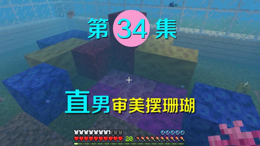我的世界34：鱼住的都有我好了？我用珊瑚装饰了一个多彩的水族箱