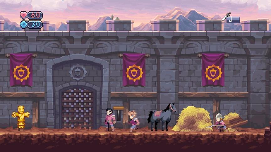 像素风动作游戏《深渊矿坑》，恶魔城类的游戏都差不了