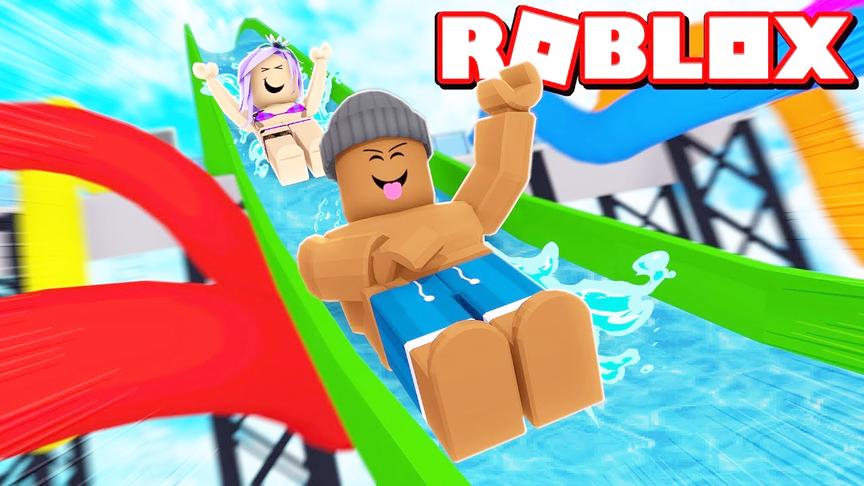 小飞象解说 Roblox水上乐园 欢乐水滑梯！暑假快来一起玩耍吧！