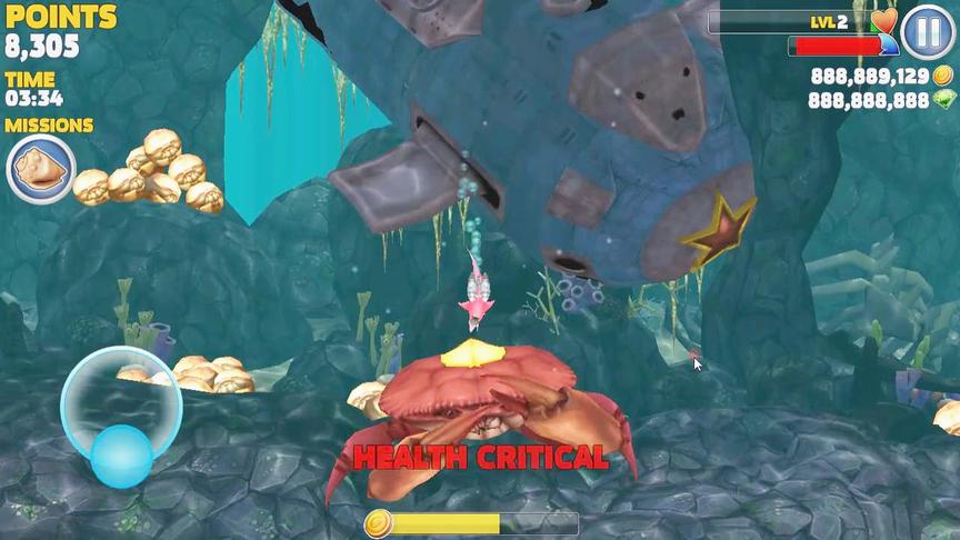 饥饿鲨进化：弱点暴露，抓住机会，冲吧！