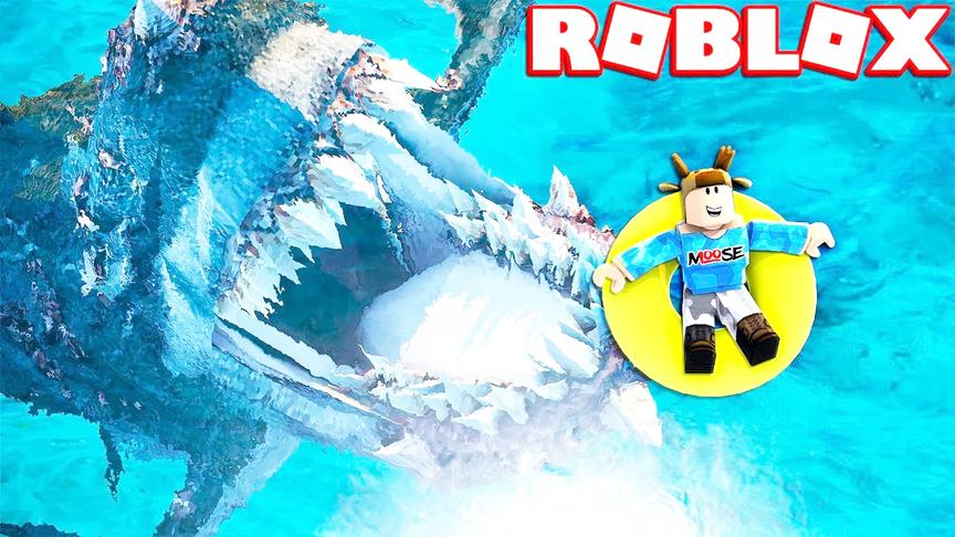 小飞象解说 Roblox大白鲨模拟器 海底小纵队挑战海洋霸主巨齿鲨？