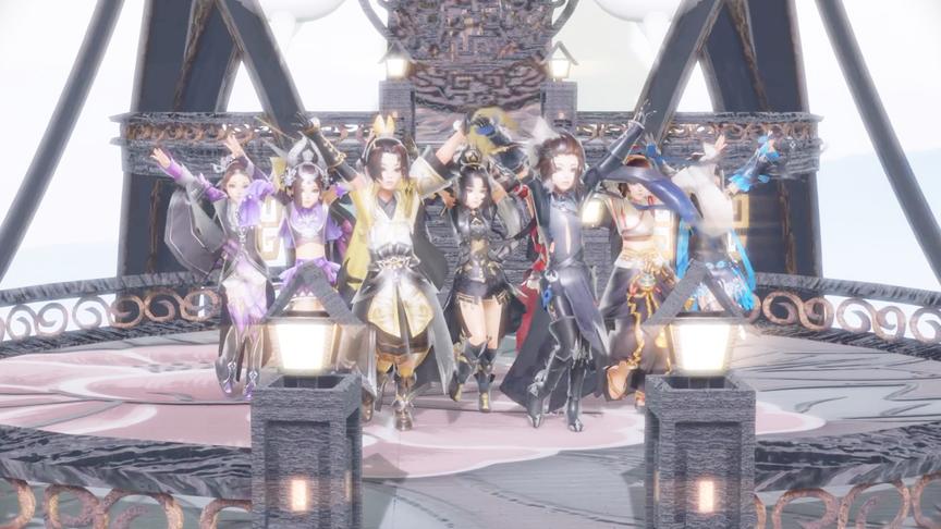 剑网3mmd 九周年九大女主角齐舞
