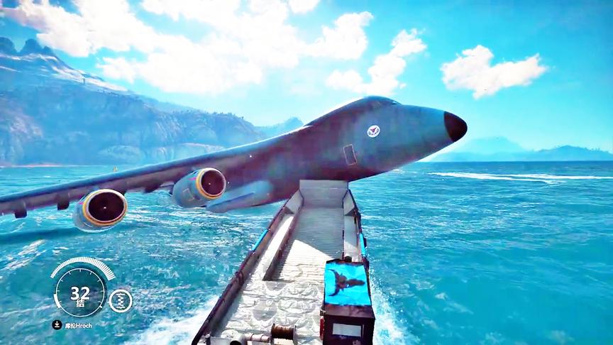 小林热游解说：巨大的运输机，砸向货运轮船结果会怎样！