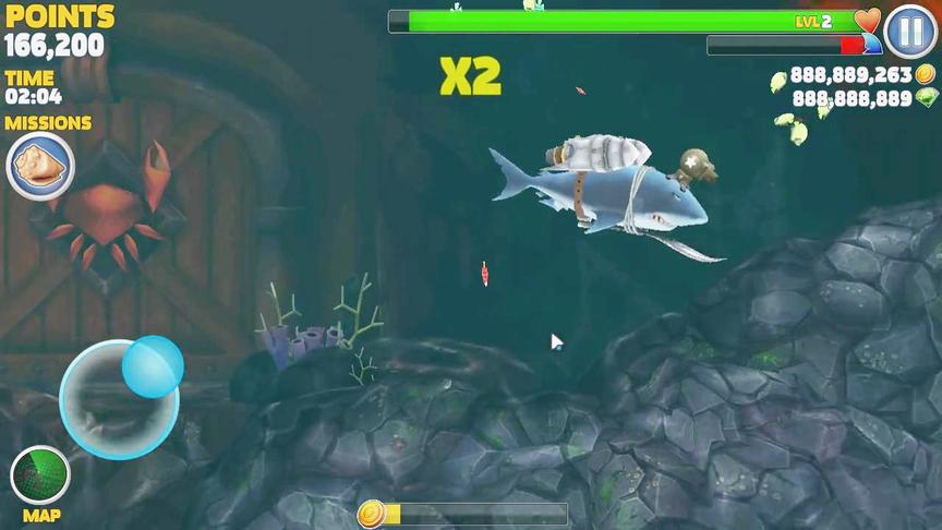 饥饿鲨进化：一路飞天，终于来到了BOSS巢穴！