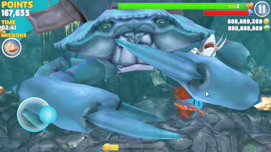 饥饿鲨进化：第三只BOSS巨蟹，真的大！