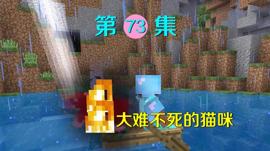 我的世界73：被雷劈被苦力怕炸都不死？这猫生命力太顽强了！