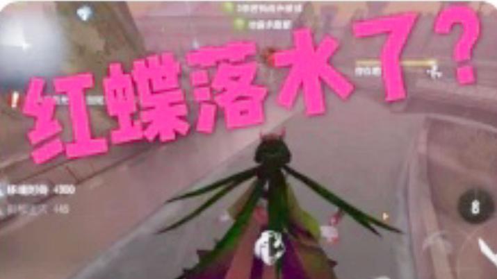 第五人格：红蝶在飞过河的上空时，求生者回头红蝶会掉进水里吗？