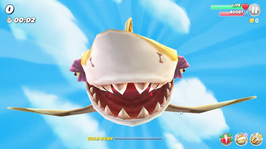 饥饿鲨进化世界：黑头礁鲨来了，我的第一只鲨鱼！