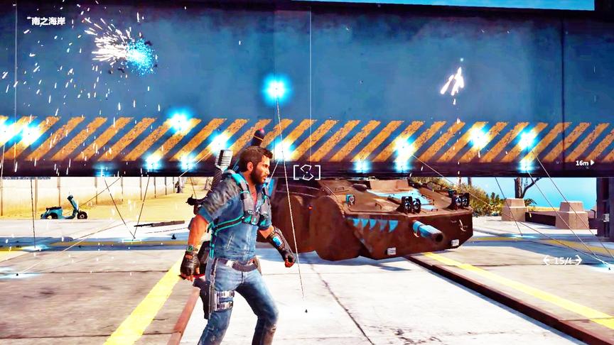 小林解说：坦克的炮塔都被压到肚子里了竟然还不爆