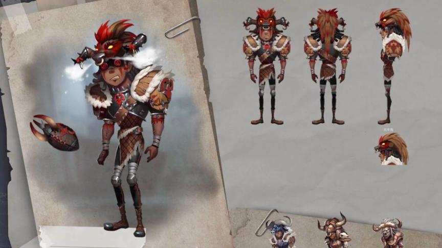 第五人格：前锋牛头紫色新皮肤！要把监管者的背都给撞断！