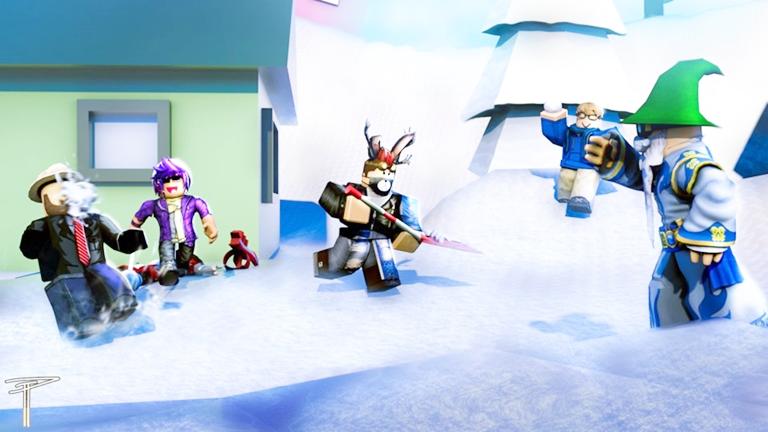 波波仔解说 roblox 雪球战斗模拟器：打雪仗我最厉害！就往头上扔