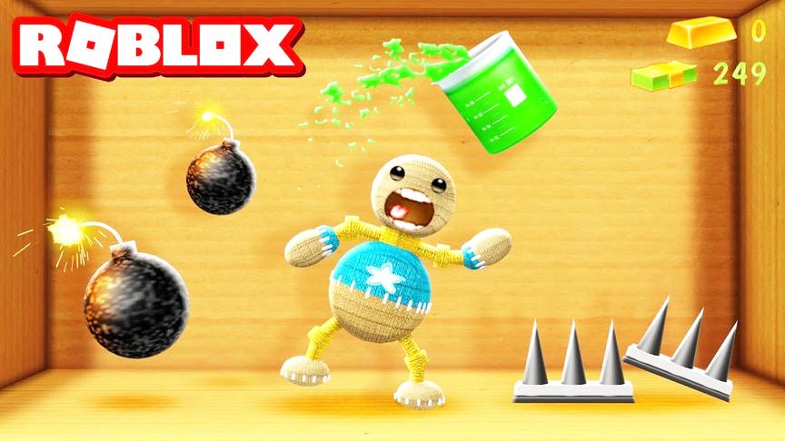 小飞象解说 Roblox疯狂木偶人 踹他一脚！开着车落入万丈悬崖！