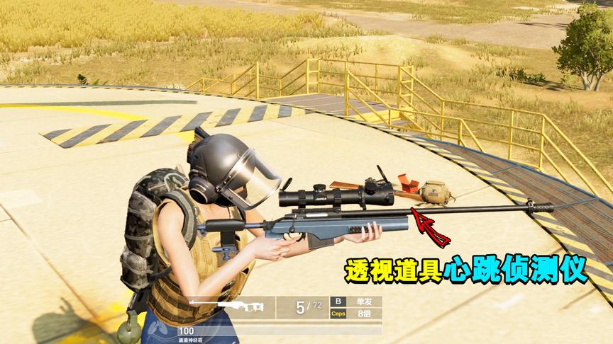 高配版荒野行动，真正的透视道具，隔着大楼都能探到敌人位置！