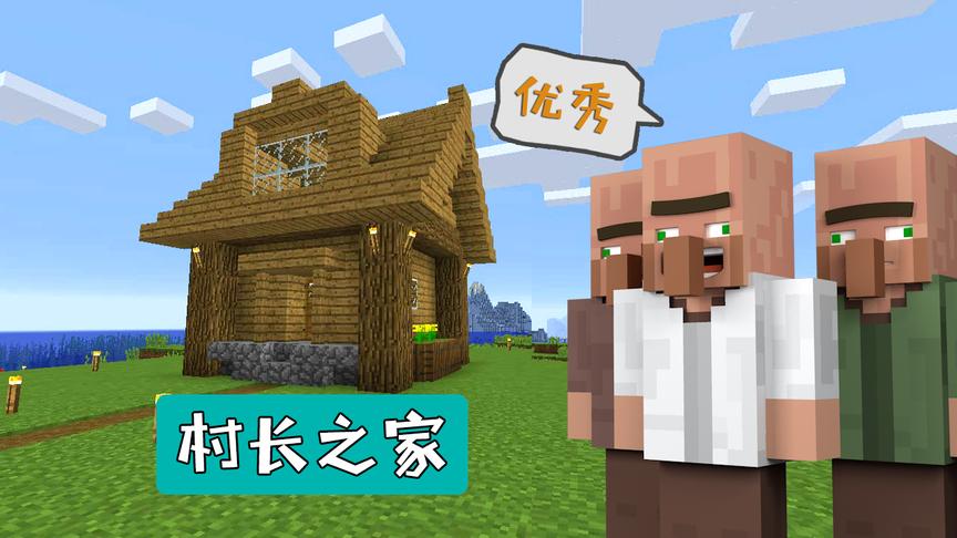 菜鸟《我的世界》生存日记08，村长之家完工，村民认为很优秀