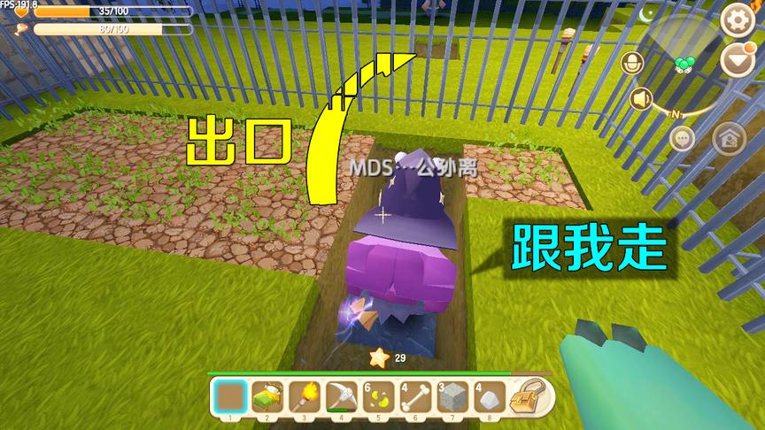 迷你世界故事：恶霸的囚笼有漏洞，只要挖一个地道，就能钻出去了