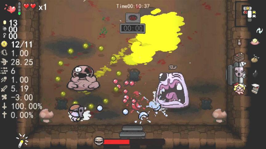 以撒的结合胎衣：好久没玩啦，激战大肉块和独眼怪