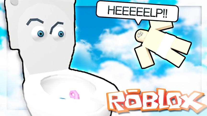 小飞象解说 Roblox欢乐趣味跑酷 最后居然掉进马桶里？