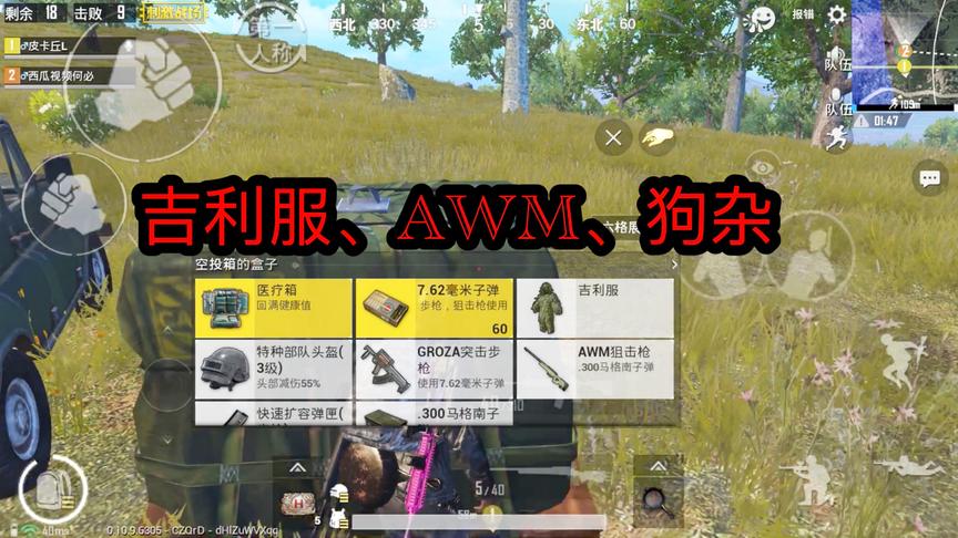 刺激战场：野区召唤超级空投，吉利服、AWM、GROZA突击步枪