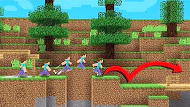 我的世界2D横版跑酷 MC原来还可以这样玩