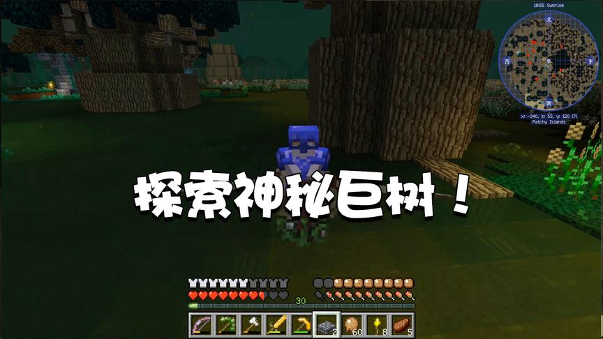 我的世界交错次元18：发现神秘巨树踪影！周围居然隐藏巨大财富！